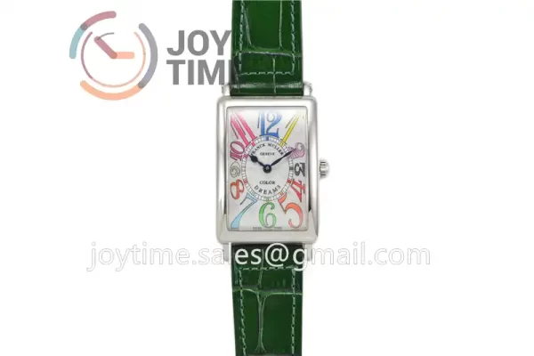 Franck Muller Long Island Ladies GF 1:1 Best Edition SS Case Leather Strap Ronda Quartz