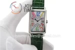 Franck Muller Long Island Ladies GF 1:1 Best Edition SS Case Leather Strap Ronda Quartz