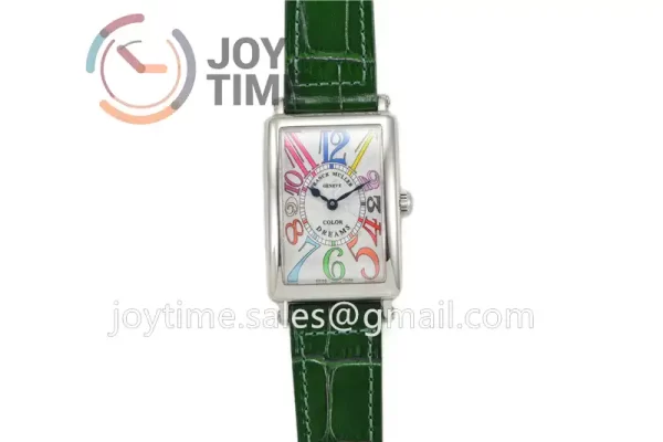 Franck Muller Long Island Ladies GF 1:1 Best Edition SS Case Leather Strap Ronda Quartz