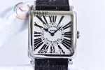 Franck Muller Master Square GF 1:1 Best Edition SS Case Leather Strap Ronda Quartz