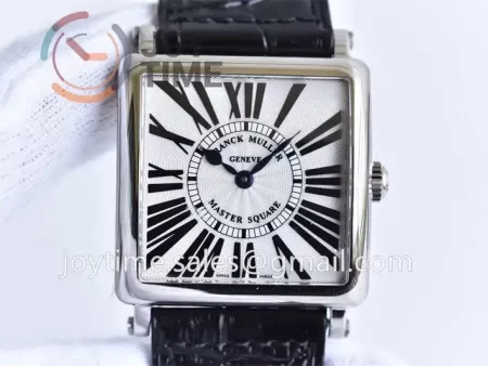 Franck Muller Master Square GF 1:1 Best Edition SS Case Leather Strap Ronda Quartz