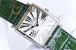 Franck Muller Master Square GF 1:1 Best Edition SS Case Leather Strap Ronda Quartz