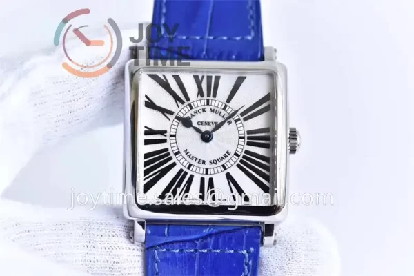 Franck Muller Master Square GF 1:1 Best Edition SS Case Leather Strap Ronda Quartz