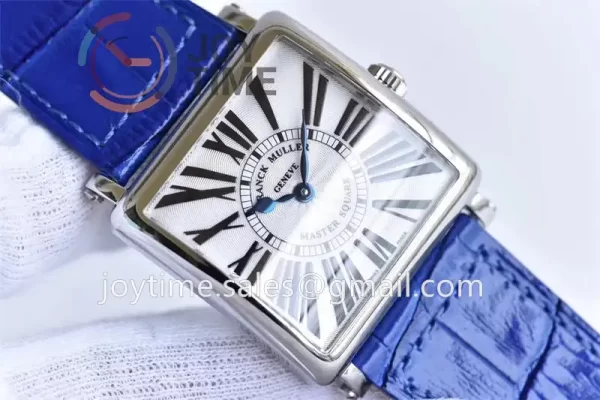 Franck Muller Master Square GF 1:1 Best Edition SS Case Leather Strap Ronda Quartz