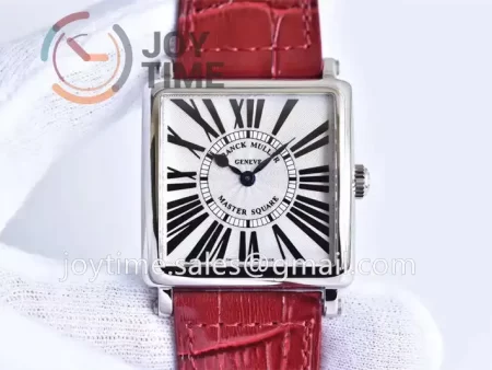 Franck Muller Master Square GF 1:1 Best Edition SS Case Leather Strap Ronda Quartz