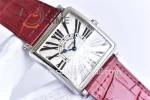 Franck Muller Master Square GF 1:1 Best Edition SS Case Leather Strap Ronda Quartz