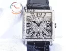 Franck Muller Master Square GF 1:1 Best Edition SS Case Full Diamond Leather Strap Ronda Quartz