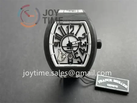 Franck Muller Vanguard V45 ABF 1:1 Best Edition Carbon Case Rubber Strap Miyota9015