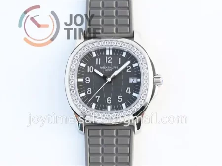 Patek Philippe Aquanaut 5067 1:1 Best Edition SS Case Diamond Bezel Rubber Strap Quartz