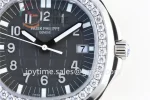 Patek Philippe Aquanaut 5067 1:1 Best Edition SS Case Diamond Bezel Rubber Strap Quartz