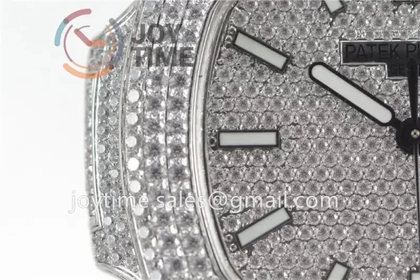 Patek Philippe Nautilus 5711 R8F 1:1 Best Edition Full Diamond SS Diamonds Bracelet  A324