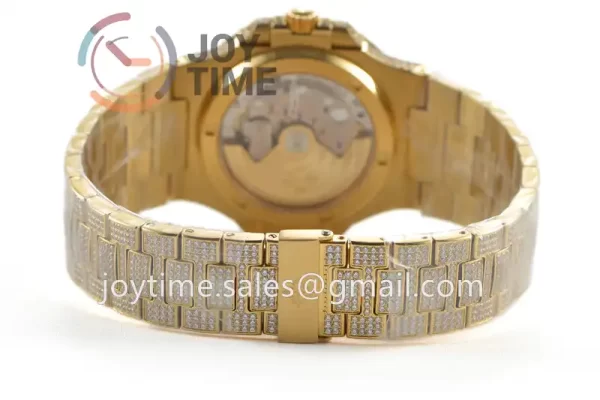 Patek Philippe Nautilus 5711 R8F 1:1 Best Edition Full Diamond YG Diamonds Bracelet  A324