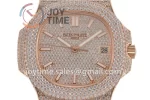 Patek Philippe Nautilus 5711 R8F 1:1 Best Edition Full Diamond RG Diamonds Bracelet  A324