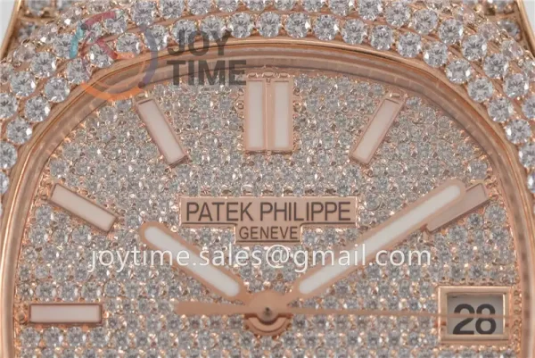 Patek Philippe Nautilus 5711 R8F 1:1 Best Edition Full Diamond RG Diamonds Bracelet  A324