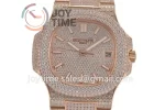 Patek Philippe Nautilus 5711 R8F 1:1 Best Edition Full Diamond RG Diamonds Bracelet  A324