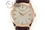 Patek Philippe Calatrava 5296R ZF 1:1 Best Edition RG Case Leather Strap A324