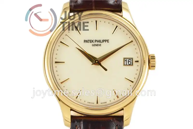 Patek Philippe Calatrava 5227 ZF 1:1 Best Edition YG Case Leather Strap Openable Back Cover A324