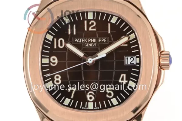 Patek Philippe Aquanaut 5167 ZF 1:1 Best Edition RG Case Rubber Strap A324