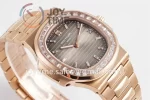 Patek Philippe Nautilus 5711 PPF 1:1 Best Edition RG Case Diamond Bezel RG Strap A324 V4