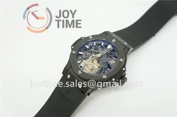 Hublot Big Bang 1:1 Best Edition Ceramic Case Rubber Strap Tourbillon