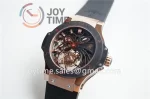 Hublot Big Bang 1:1 Best Edition RG Case Ceramic Bezel Rubber Strap Tourbillon