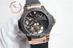 Hublot Big Bang 1:1 Best Edition RG Case Ceramic Bezel Rubber Strap Tourbillon