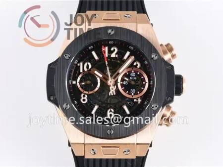 Hublot Big Bang Unico 1:1 Best Edition 45mm RG Case Ceramic Bezel Rubber Strap A1220