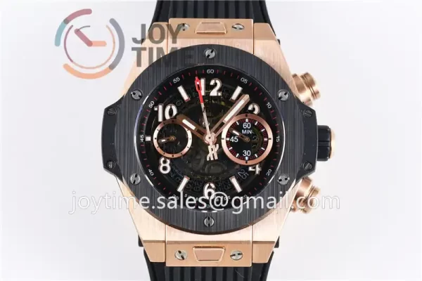 Hublot Big Bang Unico 1:1 Best Edition 45mm RG Case Ceramic Bezel Rubber Strap A1220