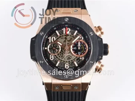 Hublot Big Bang Unico 1:1 Best Edition 45mm RG Case Ceramic Bezel Rubber Strap A1220