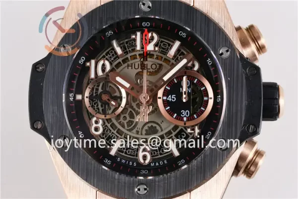 Hublot Big Bang Unico 1:1 Best Edition 45mm RG Case Ceramic Bezel Rubber Strap A1220