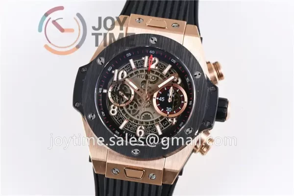 Hublot Big Bang Unico 1:1 Best Edition 45mm RG Case Ceramic Bezel Rubber Strap A1220