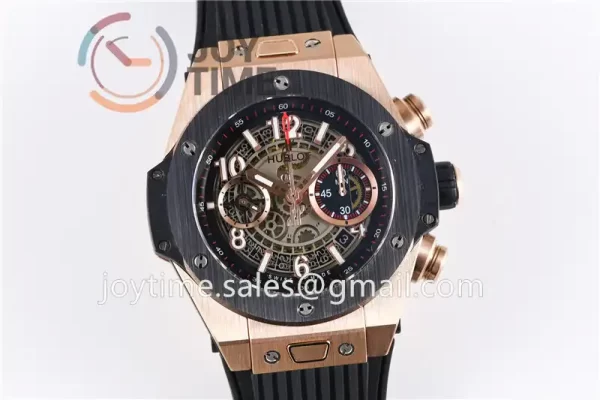 Hublot Big Bang Unico 1:1 Best Edition 45mm RG Case Ceramic Bezel Rubber Strap A1220