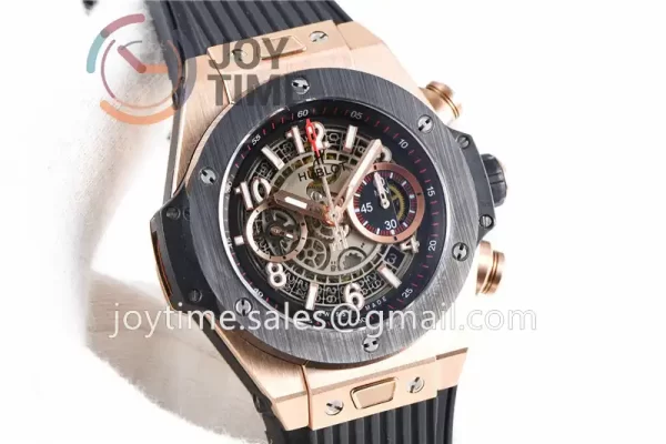 Hublot Big Bang Unico 1:1 Best Edition 45mm RG Case Ceramic Bezel Rubber Strap A1220