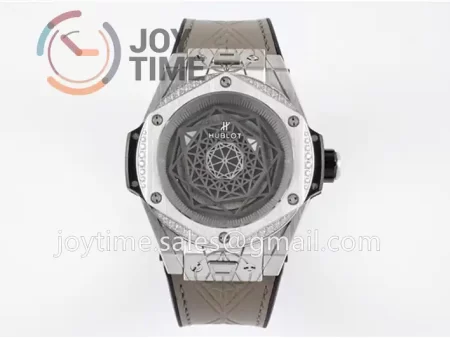 Hublot Big Bang Unico Sang Bleu 1:1 Best Edition 45mm SS Case Diamond Bezel Rubber Strap HUB1213