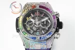 Hublot Big Bang Unico ZF 1:1 Best Edition 45mm SS Case Full Diamond Rubber Strap A1220