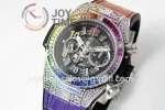 Hublot Big Bang Unico ZF 1:1 Best Edition 45mm SS Case Full Diamond Rubber Strap A1220