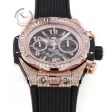 Hublot Big Bang Unico ZF 1:1 Best Edition 45mm RG Case Full Diamond Rubber Strap A1220