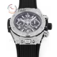 Hublot Big Bang Unico ZF 1:1 Best Edition 45mm SS Case Full Diamond Rubber Strap A1220