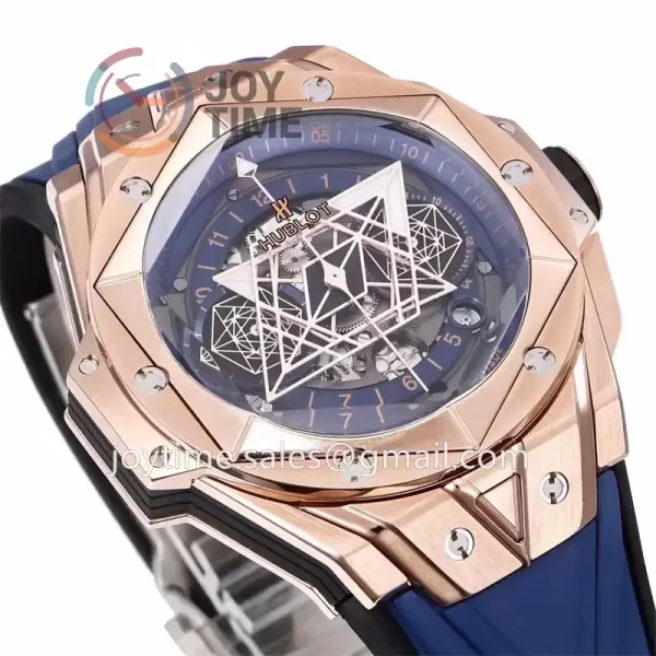 Hublot Big Bang Unico Sang Bleu II BBF 1:1 Best Edition 45mm RG Case Rubber Strap A1240