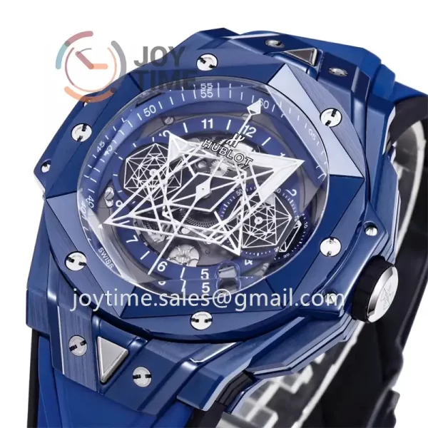 Hublot Big Bang Unico Sang Bleu II BBF 1:1 Best Edition 45mm Ceramic Case Rubber Strap A1240