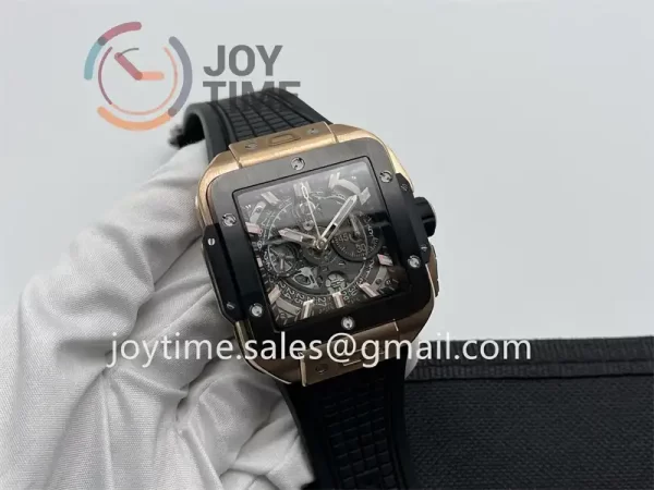 Hublot Square Bang Unico BBF 1:1 Best Edition 42mm RG Case Ceramic Bezel Rubber Strap A1280