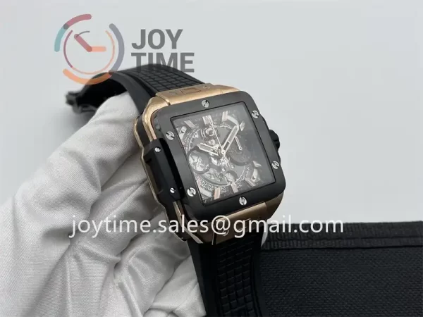 Hublot Square Bang Unico BBF 1:1 Best Edition 42mm RG Case Ceramic Bezel Rubber Strap A1280