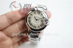 Cartier Ballon Bleu V6F 1:1 Best Edition SS 33mm SS Bracelet ETA2671