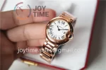 Cartier Ballon Bleu V6F 1:1 Best Edition RG 28mm RG Bracelet Quartz