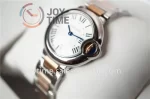 Cartier Ballon Bleu V6F 1:1 Best Edition SS 28mm RG/SS Bracelet Quartz