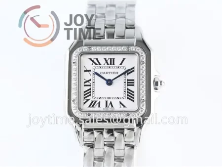 Cartier Ballon Panthère Ladies GF 1:1 Best Edition SS 27mm Diamond Bezel SS Bracelet Quartz