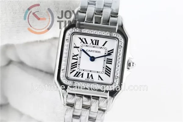 Cartier Ballon Panthère Ladies GF 1:1 Best Edition SS 27mm Diamond Bezel SS Bracelet Quartz