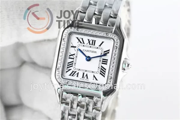 Cartier Ballon Panthère Ladies GF 1:1 Best Edition SS 27mm Diamond Bezel SS Bracelet Quartz