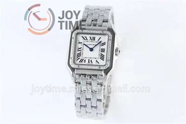 Cartier Ballon Panthère Ladies GF 1:1 Best Edition SS 27mm Diamond Bezel SS Bracelet Quartz