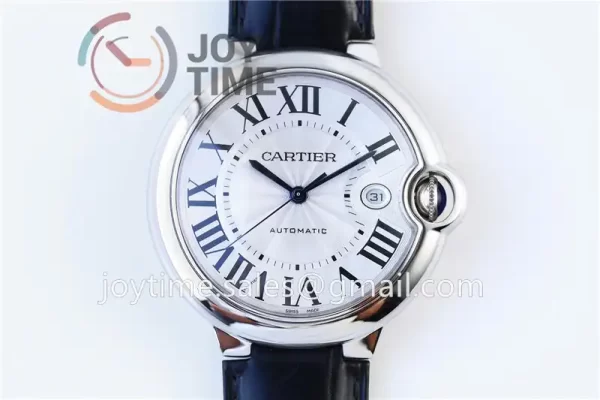 Cartier Ballon Bleu V6F 1:1 Best Edition SS 42mm Crocodile leather Strap A1847